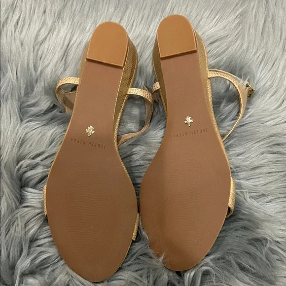 Judith Ripka Metallic Gold Sandals - Picture 7 of 11